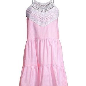 Lilly Pulitzer Pink Tiered Ruffled Mini Dress